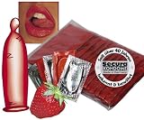 51X3B8DD8ZL. SL160  Orion 415197 Secura Red Sin, rote Kondome mit Erdbeer Aroma, 100 Stück