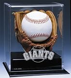 SAN FRANCISCO GIANTS AUTOGRAPH BASEBALL DISPLAY CASE w/ GLOVE