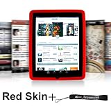 Apple iPad Red Silicon Skin Case + Includes a 4-inch eBigValue (TM) Determination Hand Strap