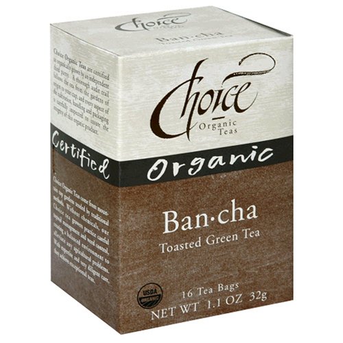 Choice Organic Ban-cha Tea (Toasted Green Tea), 16-Count Box (Pack of 6) by Choice Organic