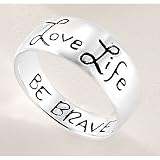 Footnotes Love Life, Be Brave Ring 7 Ring
