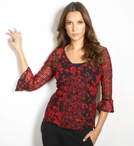 Per Una 3/4 Sleeve Geisha Lace Top