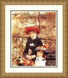 Two Sisters (On The Terrace) by Pierre Auguste Renoir - Framed Artwork