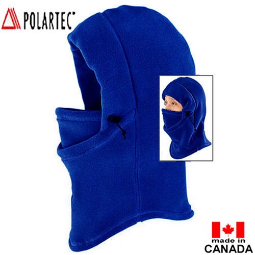 TAIGA Unisex Polartec Thermal Fleece Polar Hood, Color: Navy, MADE IN CANADA