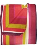 COUVERTURE POLAIRE RAYURES ROUGE 220*240 cm