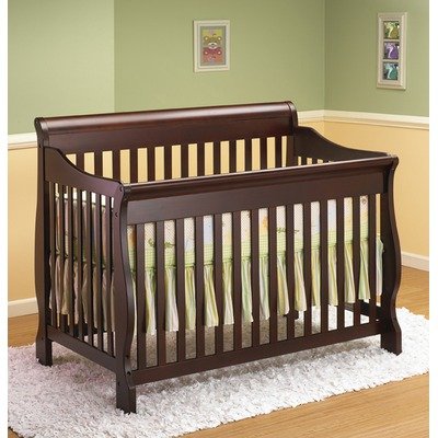 Orbelle Sleigh Styled Crib Cherry