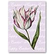 Happy Easter with Tulipa 19 - 5" x 7" Vellum Overlay Easter Greeting Card