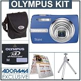 Olympus Stylus 840 Digital Blue Camera Kit, with 1 GB xD Picture Memory Card, Camera Bag, Table Top Tripod, EZ Digital Photography Guide Card