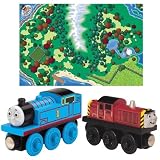 Thomas and Friends Wooden Railway - Island Adventure Playboard Plus Wooden Railway Thomas the Tank Engine and Salty Bundle