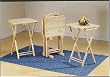 Natural Finish 5-Piece Tray Table Set By Acme Furniture