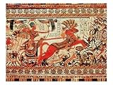 Tutankhamun (circa 1370-1352 BC) in His Chariot Attacking Africans, Detail from a Chest, New Kingdom Art Giclee Poster Print, 24x18