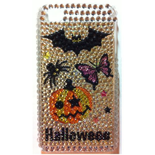 Halloween Crystal Diamond Bling Rhinestone Protector Hard Skin Back Case Phone Cover for iPhone 4/4G/4S
