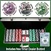 500 Casino Grade Ben Franklin 14 gram Poker Chips w/ Free Timer Dealer Button. Premium Composite Clay Poker Chips, Includes Aluminum Case.