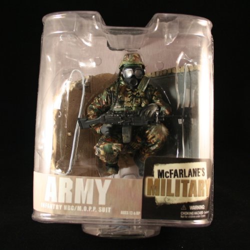 ARMY INFANTRY NBC / M.O.P.P. SUIT McFarlane's Military Series 6 Action Figure & Display Base