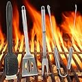 Harbor Creek 4-Piece Barbecue Grill Set- Stainless Steel Grilling Utensils- Heat Resistant Tool Handles- Dishwasher Safe- Accessories Include Spatula, Fork, Tongs & Brush
