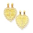 14k Reversible Mizpah 2 Piece Break-apart Pendant