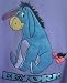 DISNEY STORE EEYORE SWEATSHIRT Fleece Embroidered Purple Womens