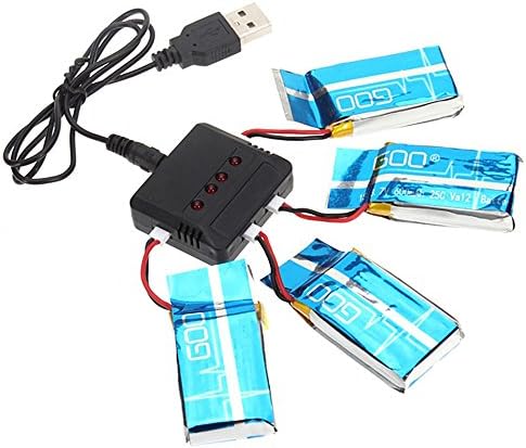 Fochuteh 25c 3.7v 4x 720mah Upgraded Battery + 4 in 1 Charger Syma X5 X5a X5c Sky 1315s Quadcopter Drone
