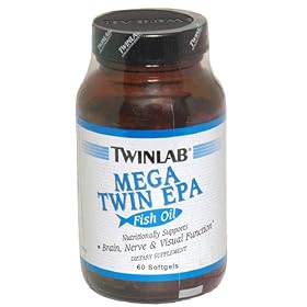 TwinLab Mega Twin EPA Fish Oil, Softgels, 60 softgels by Twinlab