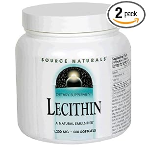 Source Naturals Lecithin, 1200 mg, Softgels, 500 softgels (Pack of 2) by 