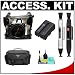 DiCAPac WP-S10 Waterproof Case + Sony NP-FM500H Reachargeable Battery + Precision Design Accessory Kit for Sony Alpha A100, A200, A300, A350, A700, A900 & Minolta Maxxum Digital SLR Cameras