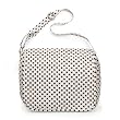 Olive n Figs Quilted Messenger Bag - Black & White Polka Dots