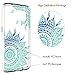 Galaxy S7 Edge Case, SmartLegend Retro Totem Half Mandala Floral Pattern Crystal Transparent Acrylic PC Hard Back Cover with TPU Slim Bumper Frame Hybrid Protective Case for Samsung S7 Edge - Clear