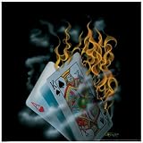 Burning Blackjack by Michael Godard poster print,12 in. x 12 in.