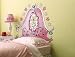 Girly Flowers Pink Head board Big Mural by Wallies
