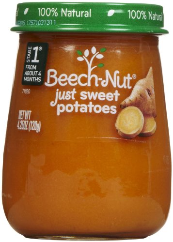 Beech-Nut Just Naturals Stage 1 Purees-Sweet Potatoes-4.25 Oz-10 Pack