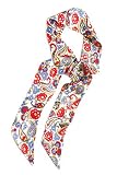 L. Erickson USA Elastic Loop Headband - Spring Floral 100% Silk Print