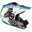 Troy Lee Designs McQueen SE 3 MotoX Motorcycle Helmet w/ Free B&F Heart Sticker Bundle - White