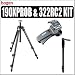 Bogen Manfrotto 190XPROB 3 Section Aluminum Pro Tripod &amp; Bogen Manfrotto 322RC2 Horizontal Grip Action Ball Head with RC2 Rapid Connect Plate (3157N) + BONUS MACCABEE Monopod