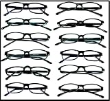 Reading Glasses Wholesale Lot of 12 Pair-Black Plastic Frame All+1.00