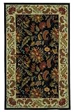2X3 Black Traditional Wool Handmade Chelsea HK141 Persian Area Rug