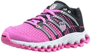 K-Swiss Women's Tube Run 100 Running Shoe,Neon Pink/Black Dot Fade,8.5 M US