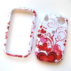 Palm Pre (Sprint) Snap On Protector Hard Case Image Cover Red Hearts