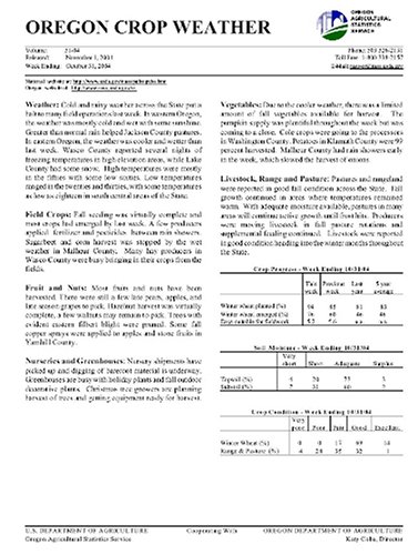 Magazines: Oregon Crop Weather