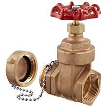 Dixon WDGV150F Cast Brass Non-Rising Stem Wedge Disc Gate Valve, 1-1/2" NPT Female x NST Male