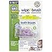 Brilliant Wipe N Brush by Baby Buddy, Silicone Toothbrush, Cleaner for Infants 4-16 Months Old, Use with Dental Wipe, Infant Oral Cleaning Products, Baby Registry Must Haves, Travel Accessories, Pink