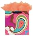 The Gift Wrap Company French Bull by Jackie Shapiro Small Vogue Gift Bag, Paisley Fun 10.6 x 8.5 x 3.6-inch, 12-Count Packages