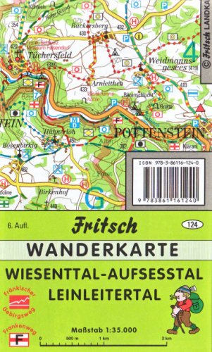 City Travel Guides Discounted  Bücher : Markt Wiesenttal 1 : 35 000. Fritsch Wanderkarte: Muggendorf, Streitberg, Heiligenstadt, Waischenfeld, Ebermannstadt