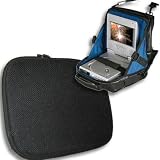 CASE COMBO! In-Car 7-9 Portable DVD Player Case * Attaches to Rear or Front Seat, Easily Converts to Carrying Bag, Multiple Accessory compartments - - Built-in double headphone Jack & Protective Air Mesh Cover for 7 - 9 Inch DVD Players