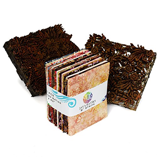 Java Batiks 9 inch Strip Pack Set of 20 Precut Batik Strips CC175