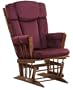 Dutailier Ultramotion Traditional Glider, Bordeaux Striped Velvet