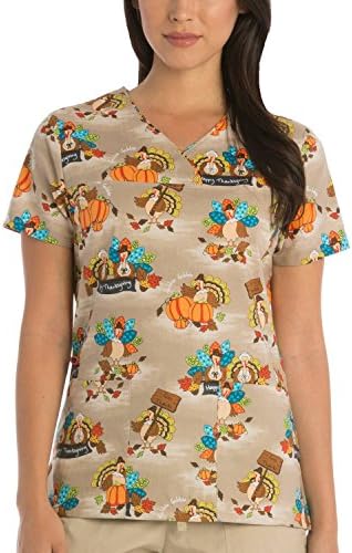 ScrubStar Happy Thanksgiving Medical Scrub