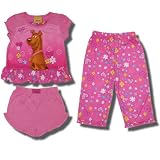 Scooby-Doo "Loveable Scooby" 3 piece Pink Pajama Set for Toddler Girls