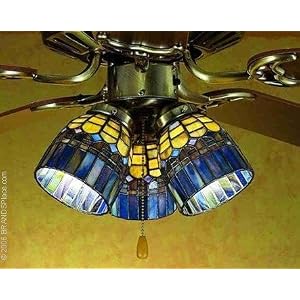 4 Inch W Tiffany Candice Fan Light Shade Ceiling Fixture by 