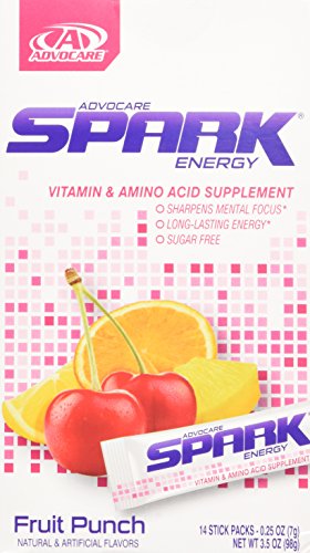 Advocare Spark Energy Drink 14-0.25 oz single serve pouches - Fruit Punch