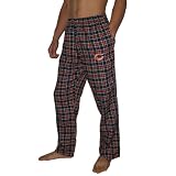 Mens NFL Chicago Bears Plaid Cotton Thermal Sleepwear / Pajama Pants - Dark Blue & Orange (Size: S)